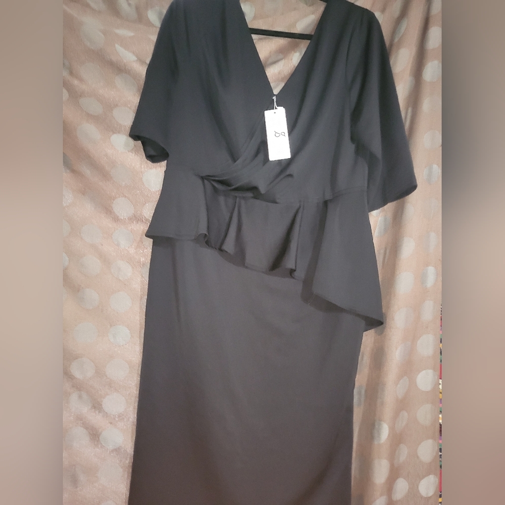 NWT Chic Asymmetrical Black Dress